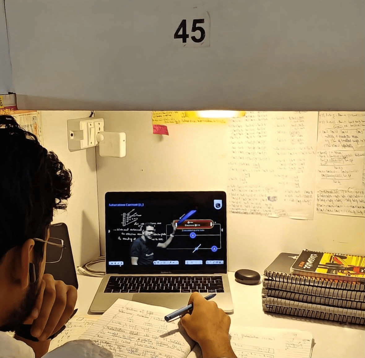 A student focused at a private study cabin in Citadel